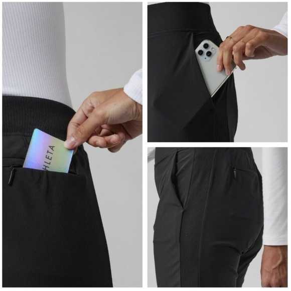 Athleta Brooklyn Ankle Pant Jogger Black 14 Tall Black - Picture 4 of 16